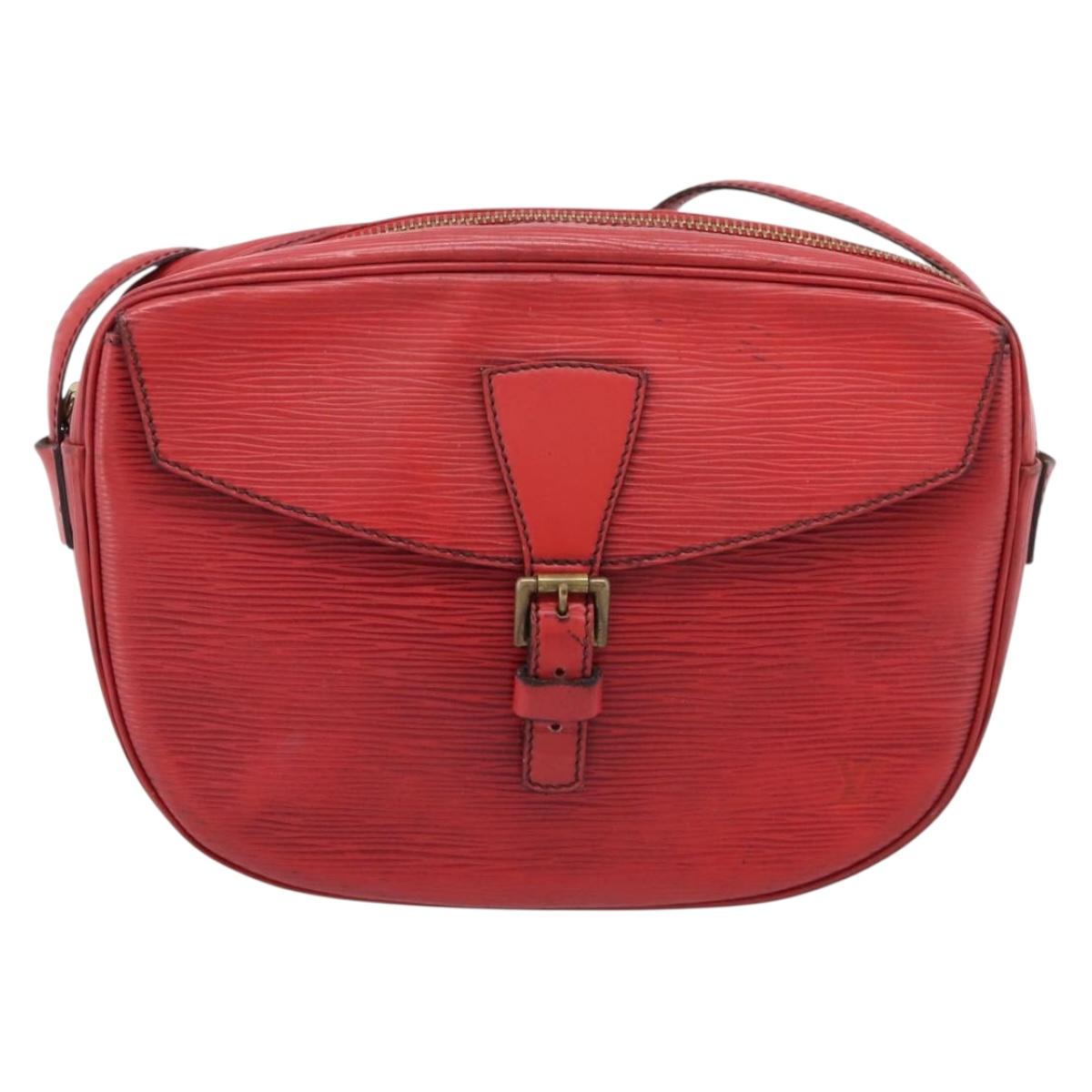LOUIS VUITTON Epi June Feuille Shoulder Bag Red M52157 LV Auth BA15370
