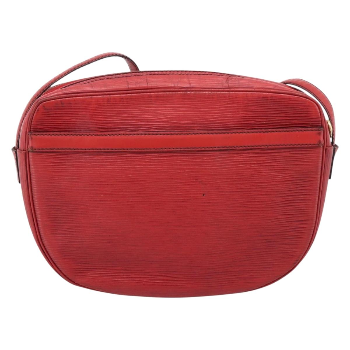 LOUIS VUITTON Epi June Feuille Shoulder Bag Red M52157 LV Auth BA15370