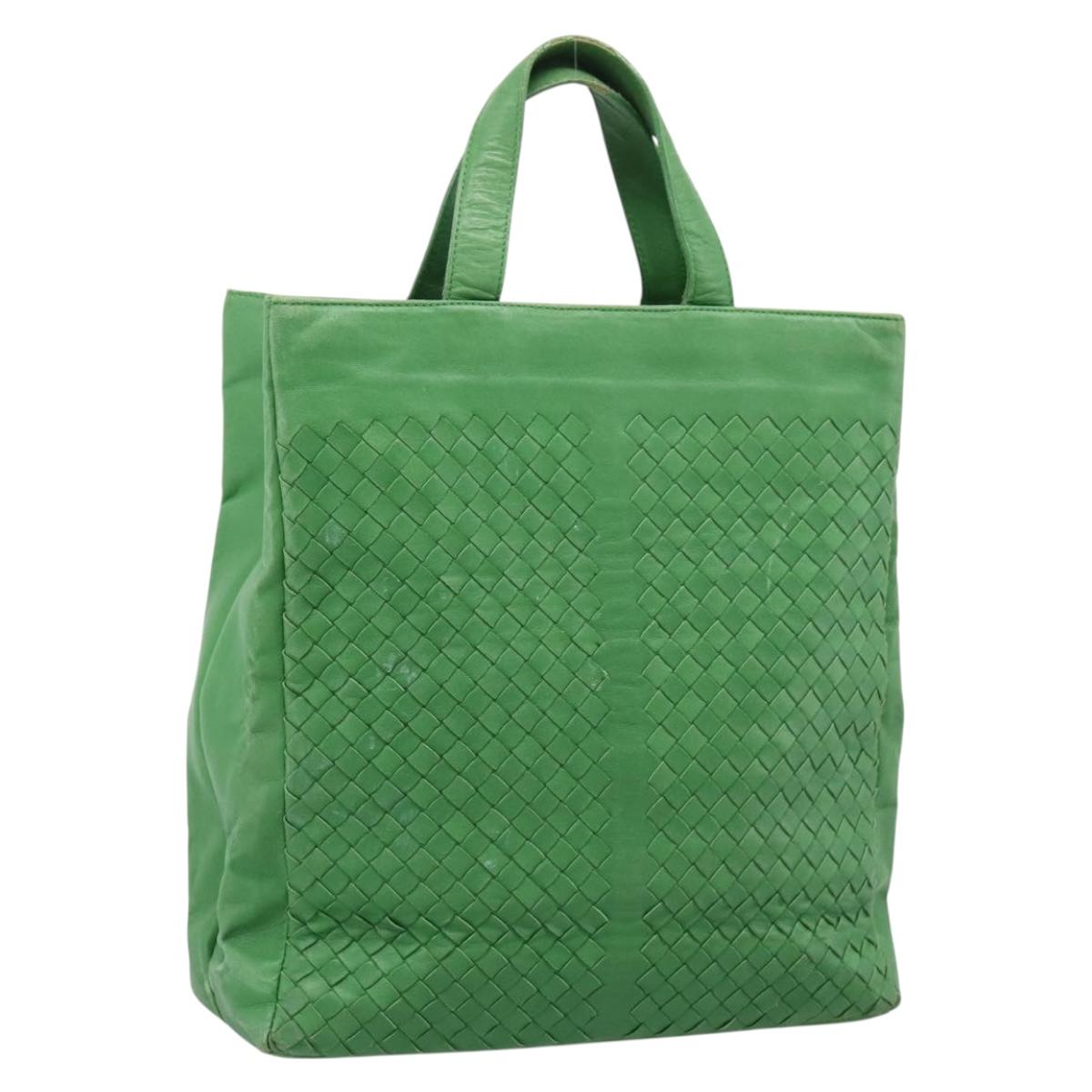 BOTTEGA VENETA INTRECCIATO Hand Bag Leather Green 146793 Auth BA15371