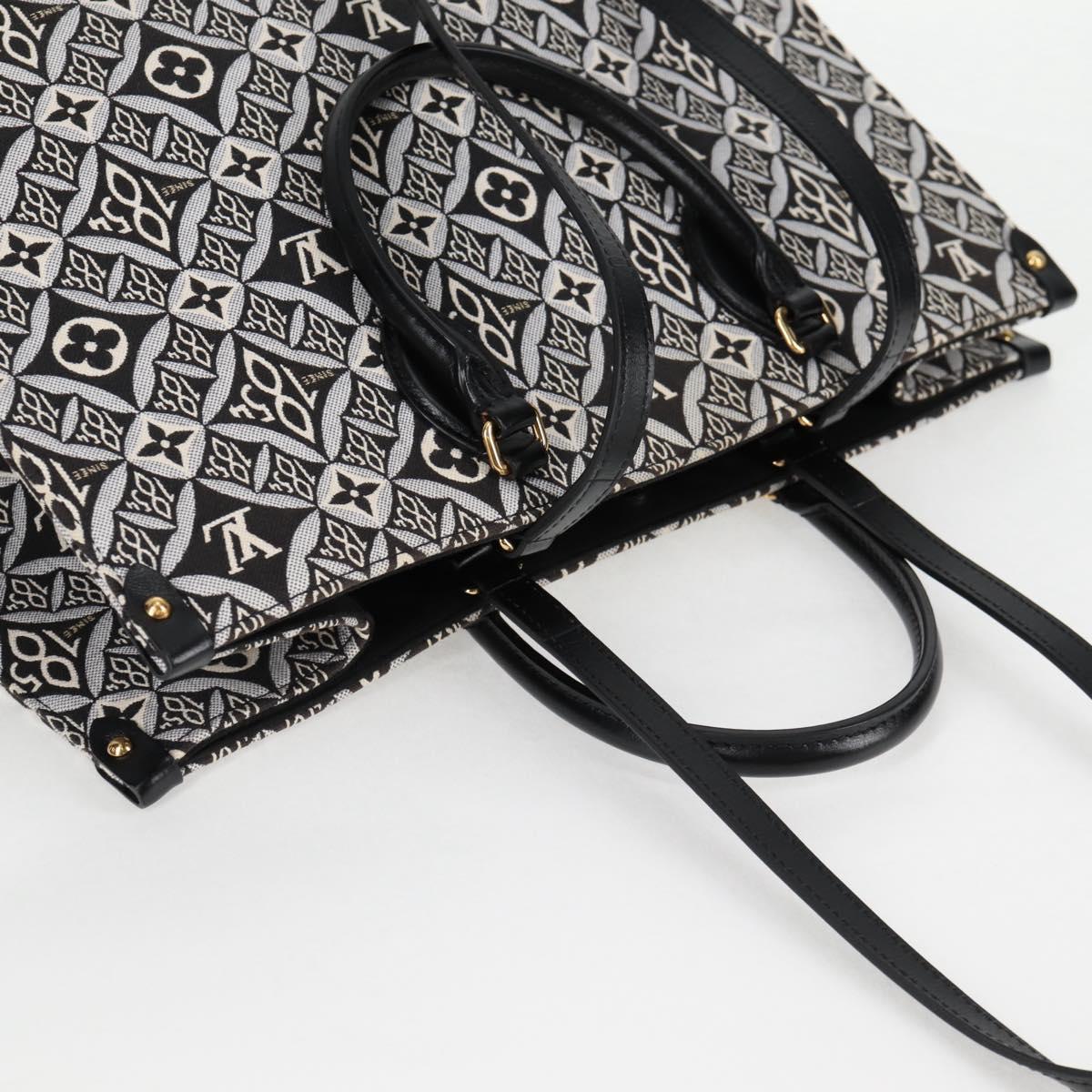 LOUIS VUITTON Monogram Jaguar On The Go GM Tote Bag Black M57207 Auth BA1538SAM