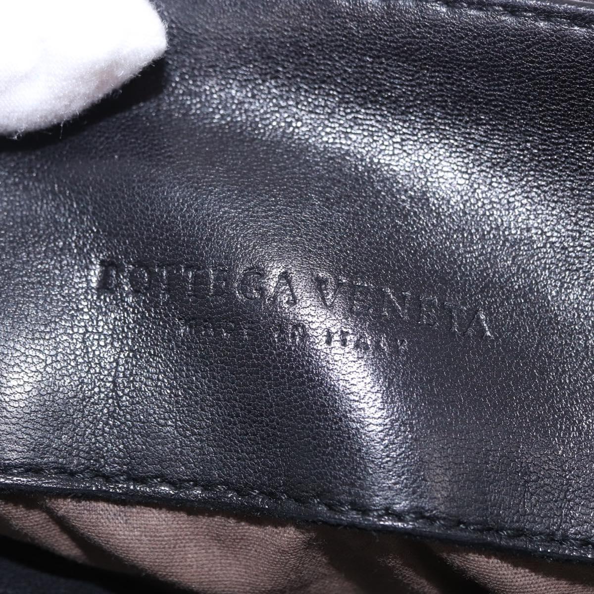 BOTTEGA VENETA INTRECCIATO Business Bag Leather Black Gold 170238 Auth BA15390