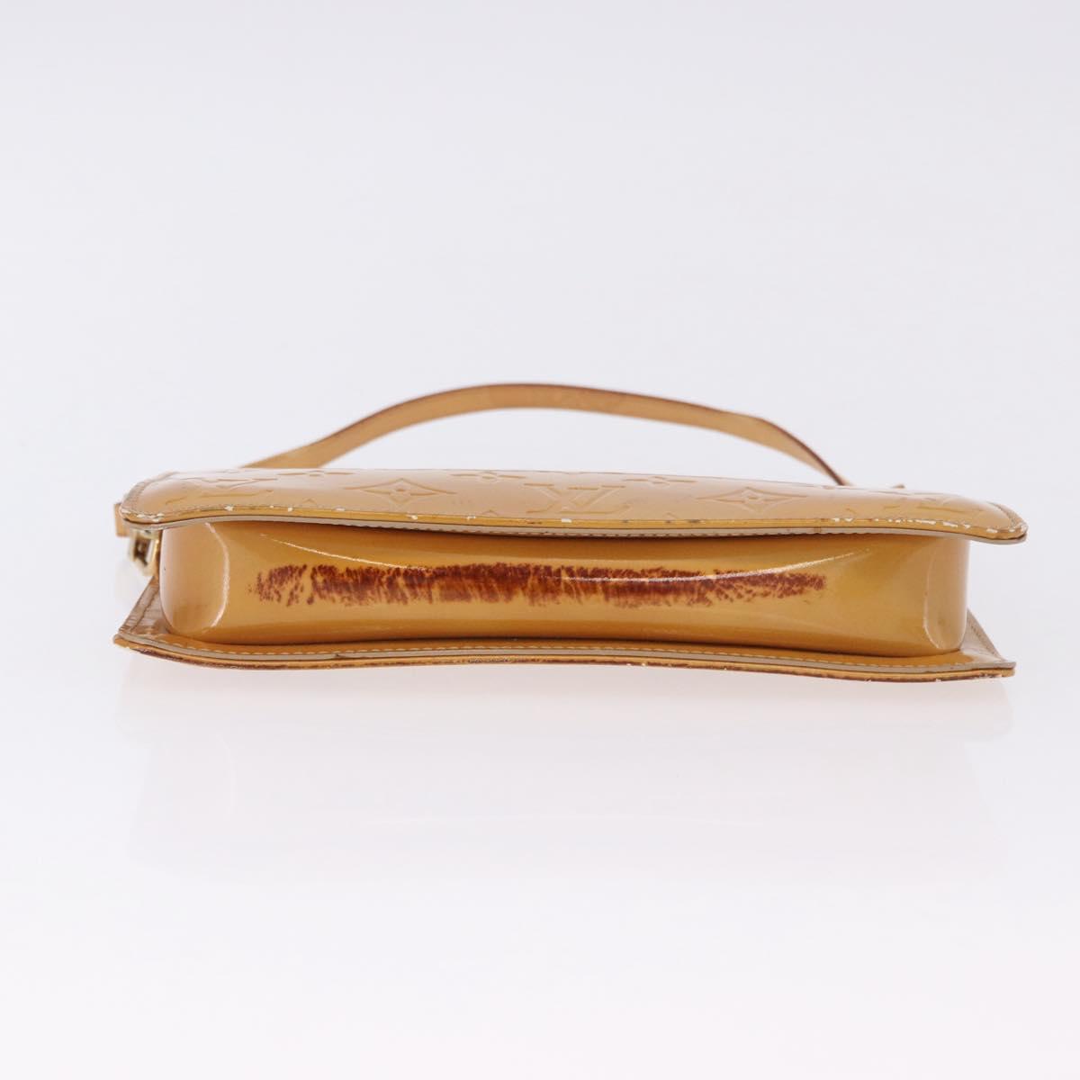 LOUIS VUITTON Monogram Vernis Lexington Pouch Beige M91010 LV Auth BA15398
