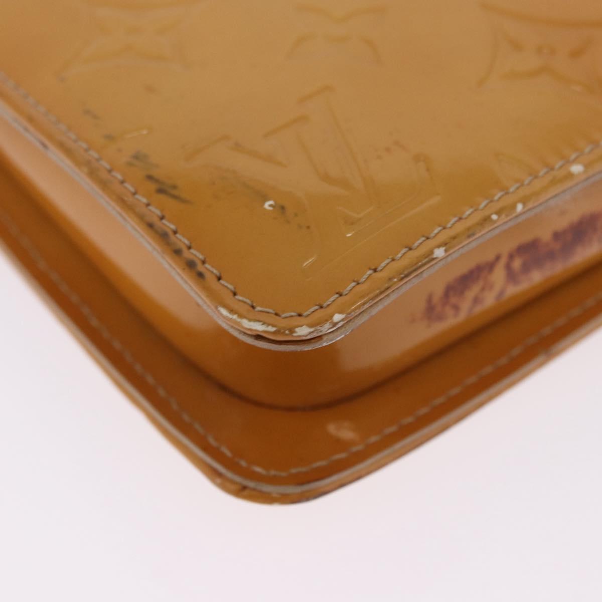 LOUIS VUITTON Monogram Vernis Lexington Pouch Beige M91010 LV Auth BA15398