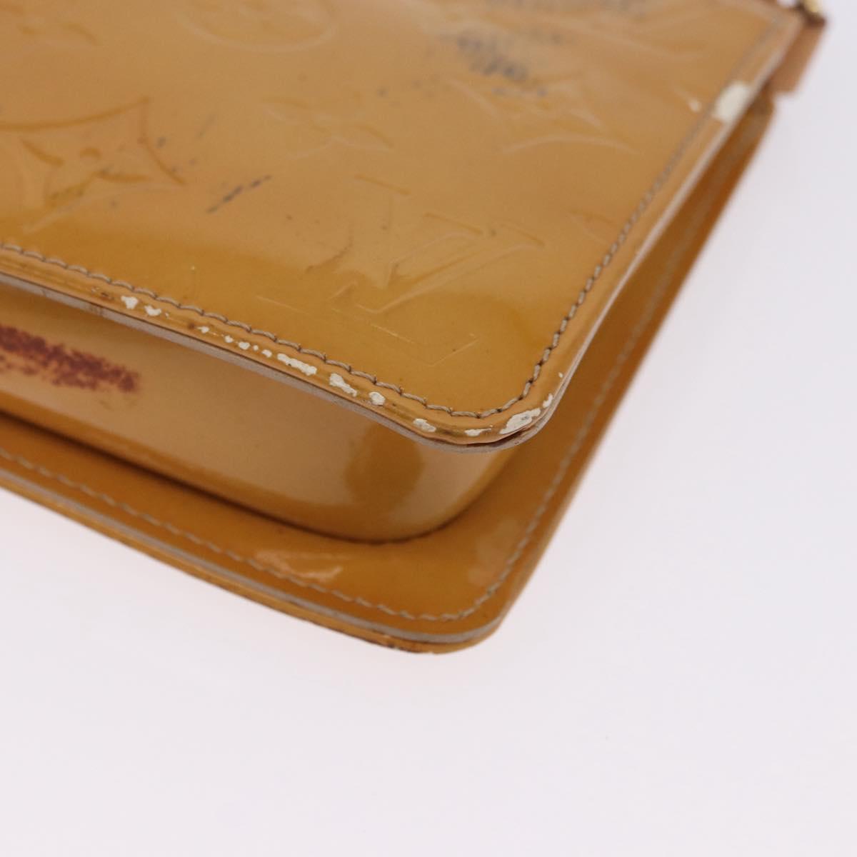 LOUIS VUITTON Monogram Vernis Lexington Pouch Beige M91010 LV Auth BA15398