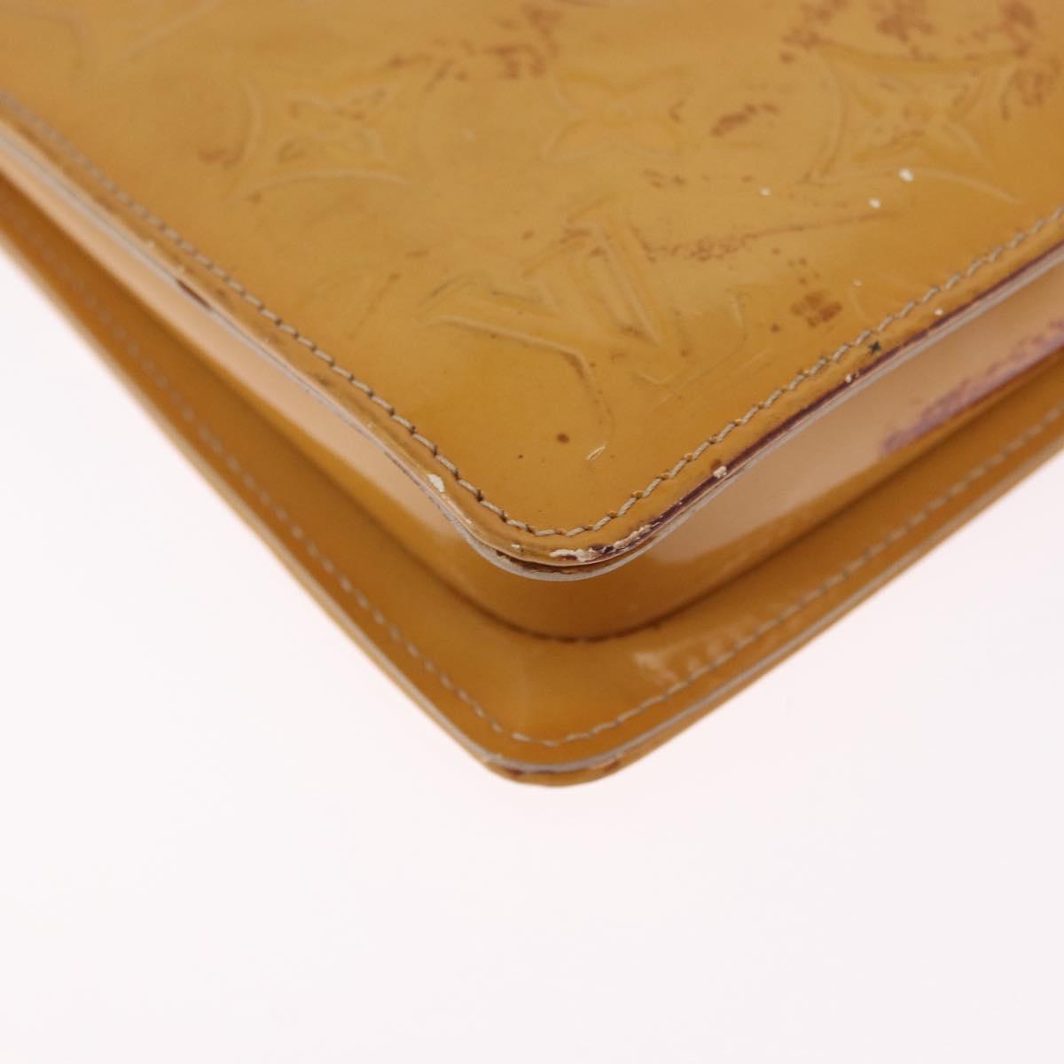 LOUIS VUITTON Monogram Vernis Lexington Pouch Beige M91010 LV Auth BA15398