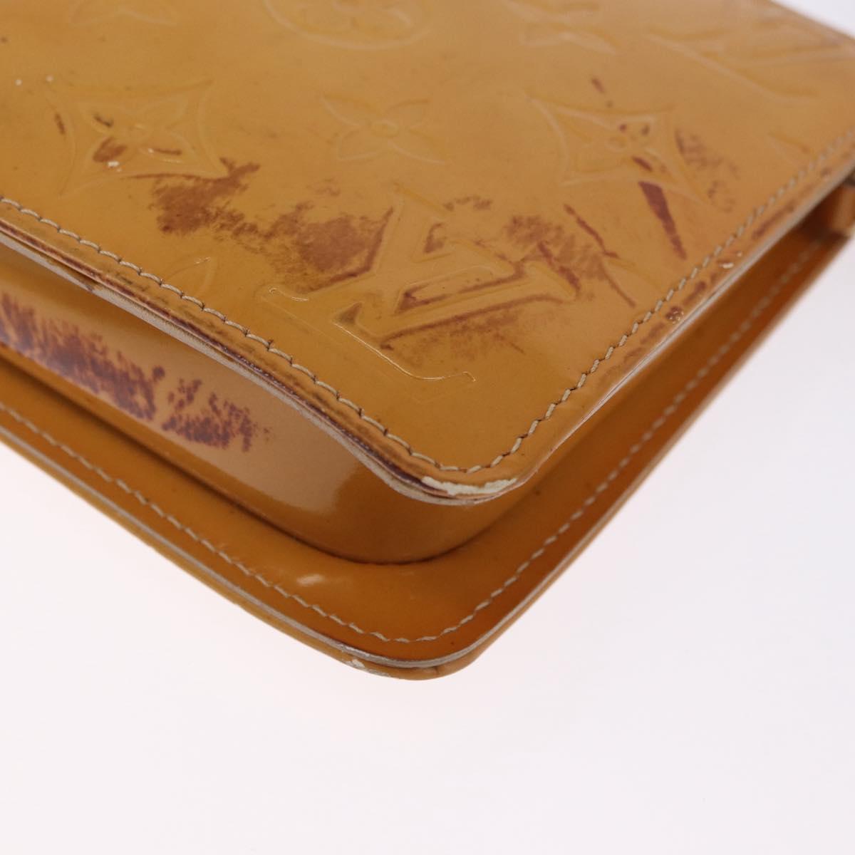 LOUIS VUITTON Monogram Vernis Lexington Pouch Beige M91010 LV Auth BA15398