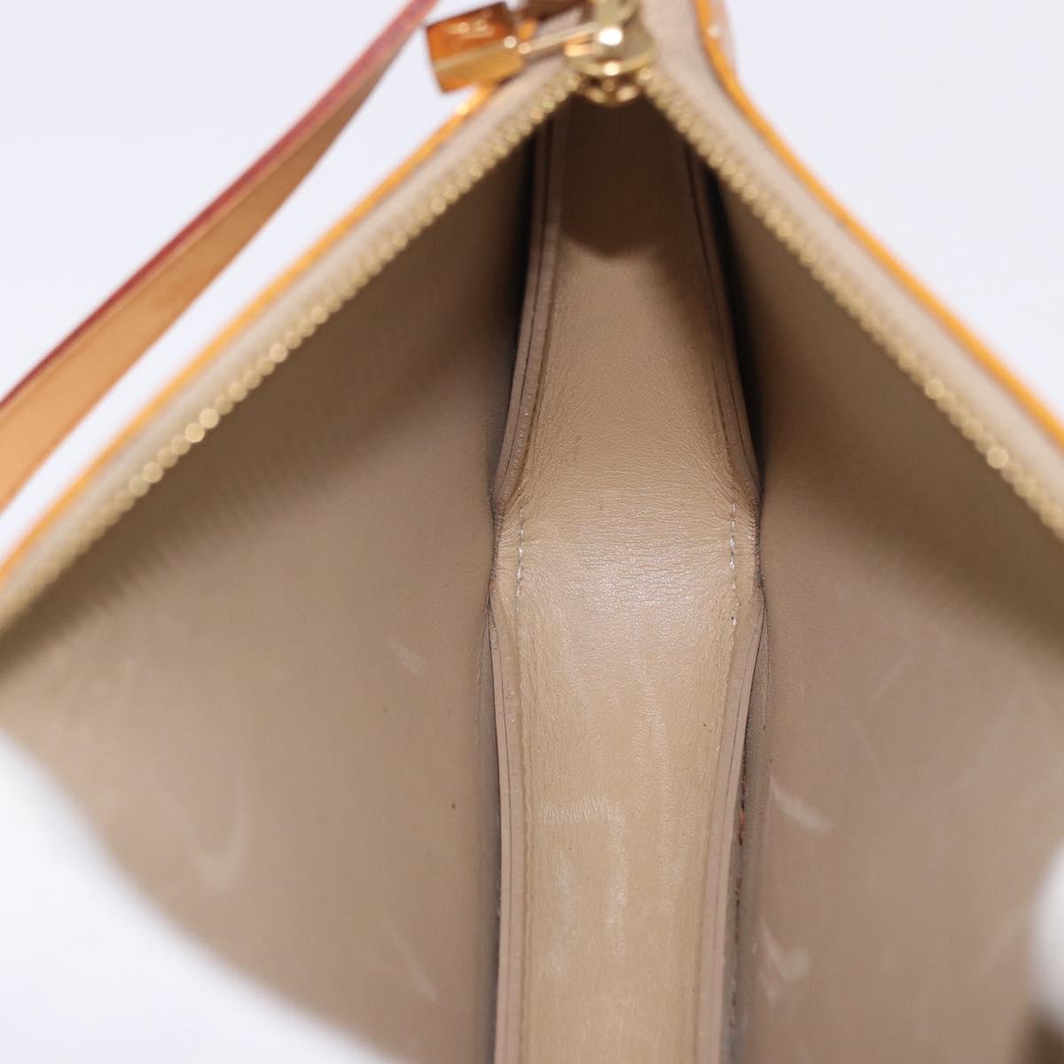LOUIS VUITTON Monogram Vernis Lexington Pouch Beige M91010 LV Auth BA15398