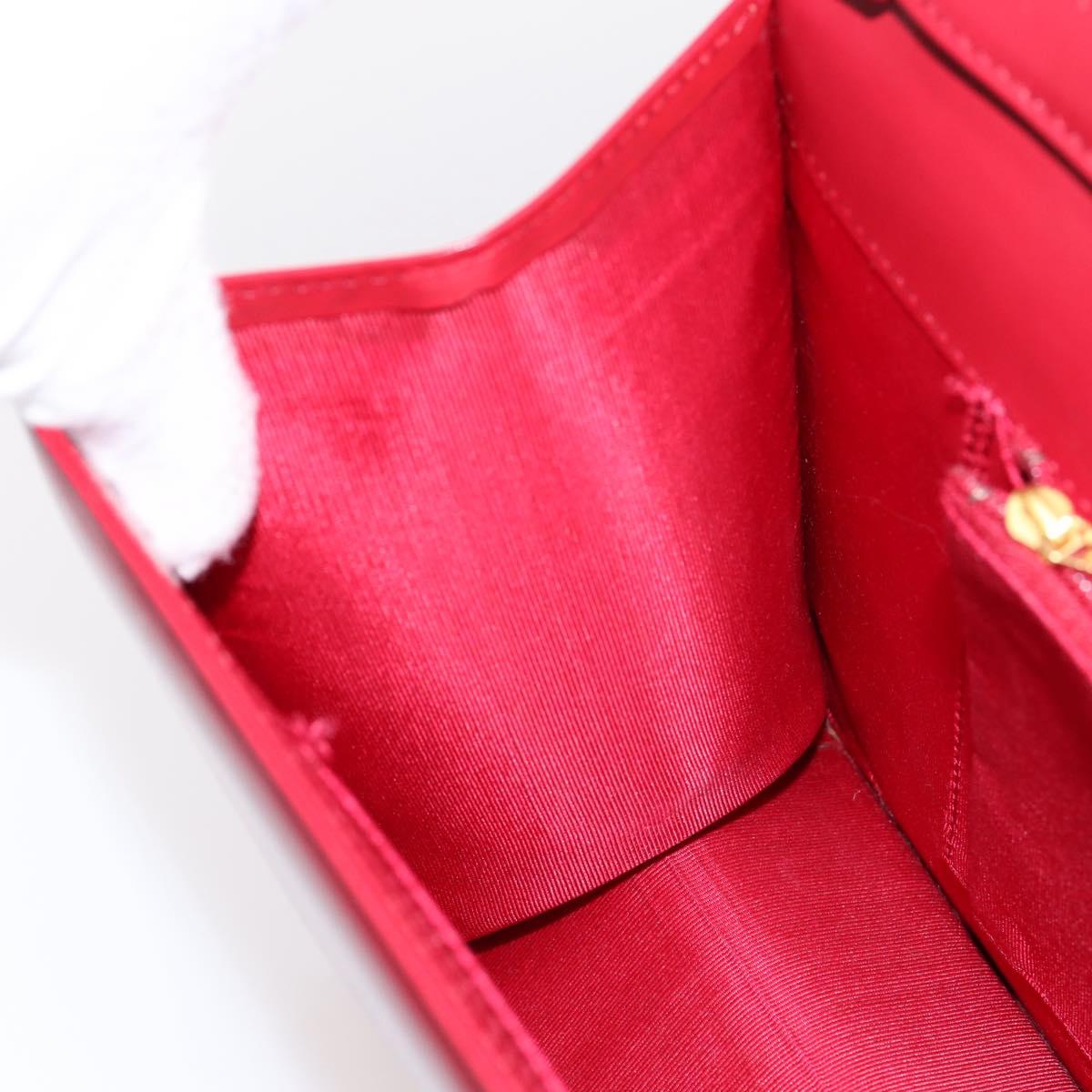 GIVENCHY Hand Bag Leather 2way Red Gold Tone Auth BA15402A