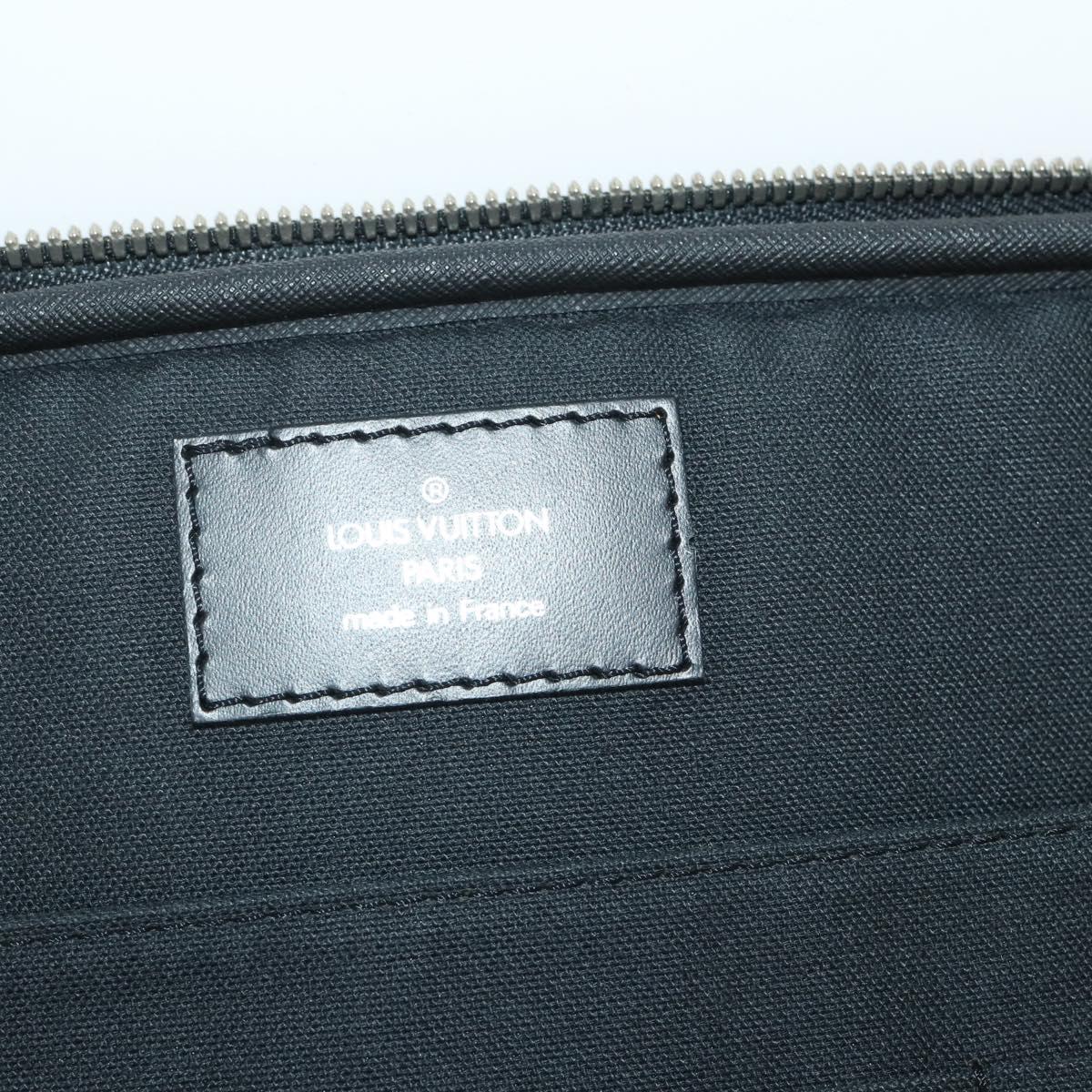 LOUIS VUITTON Taiga Tula Shoulder Bag Black M30762 LV Auth BA15403