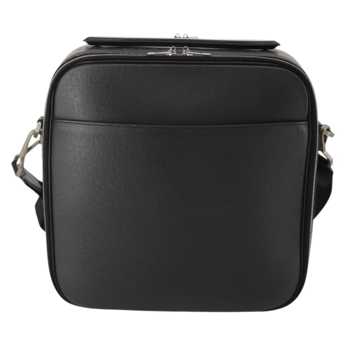 LOUIS VUITTON Taiga Tula Shoulder Bag Black M30762 LV Auth BA15403