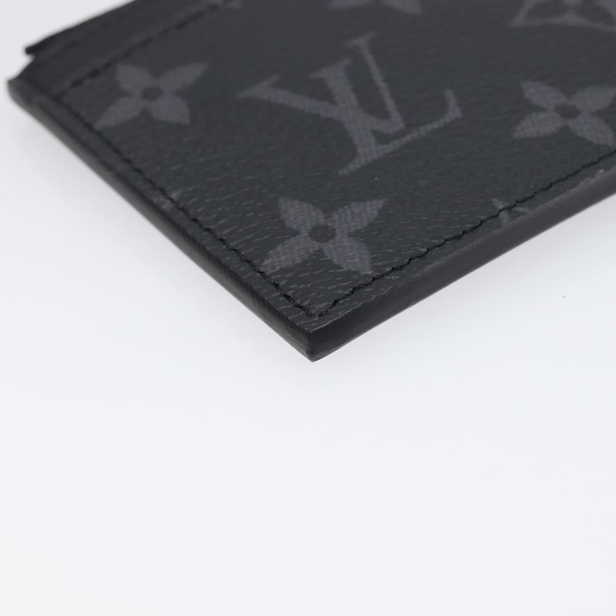 LOUIS VUITTON Monogram Eclipse Coin Card Holder M29656 LV Auth BA15412M