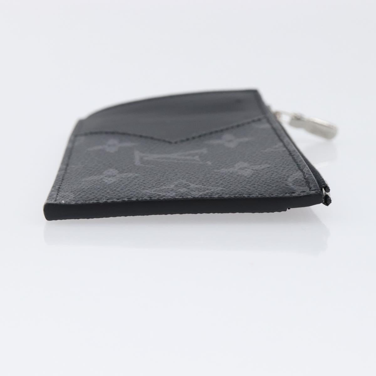 LOUIS VUITTON Monogram Eclipse Coin Card Holder M29656 LV Auth BA15412M