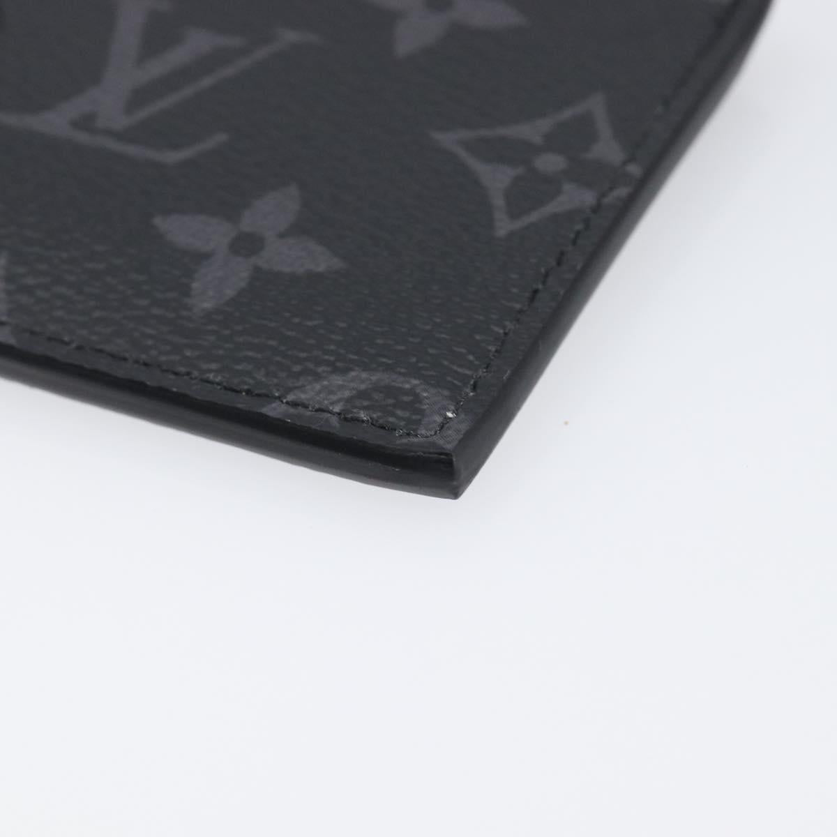 LOUIS VUITTON Monogram Eclipse Coin Card Holder M29656 LV Auth BA15412M