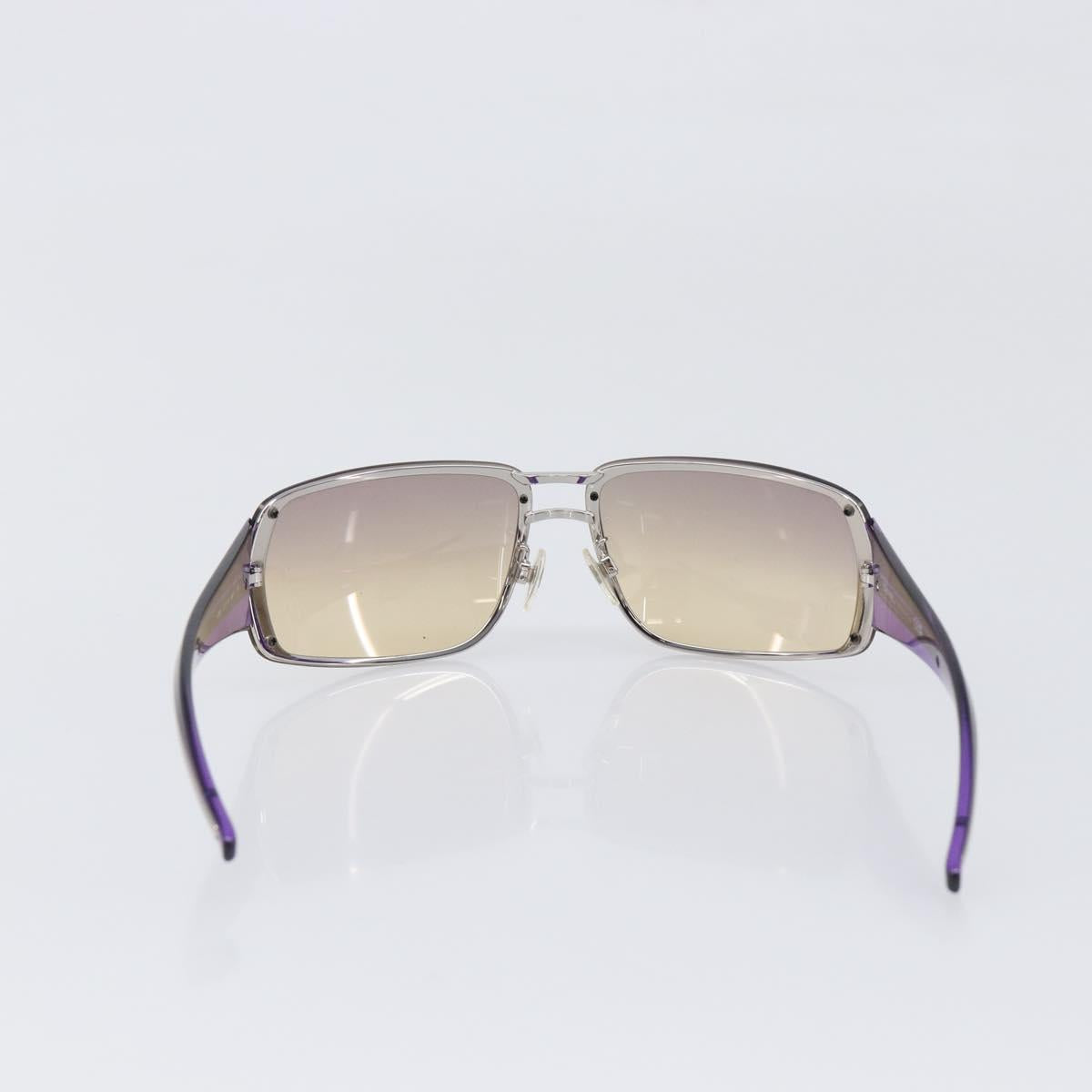 CHANEL Sunglasses Plastic Purple Silver CC Auth BA15416