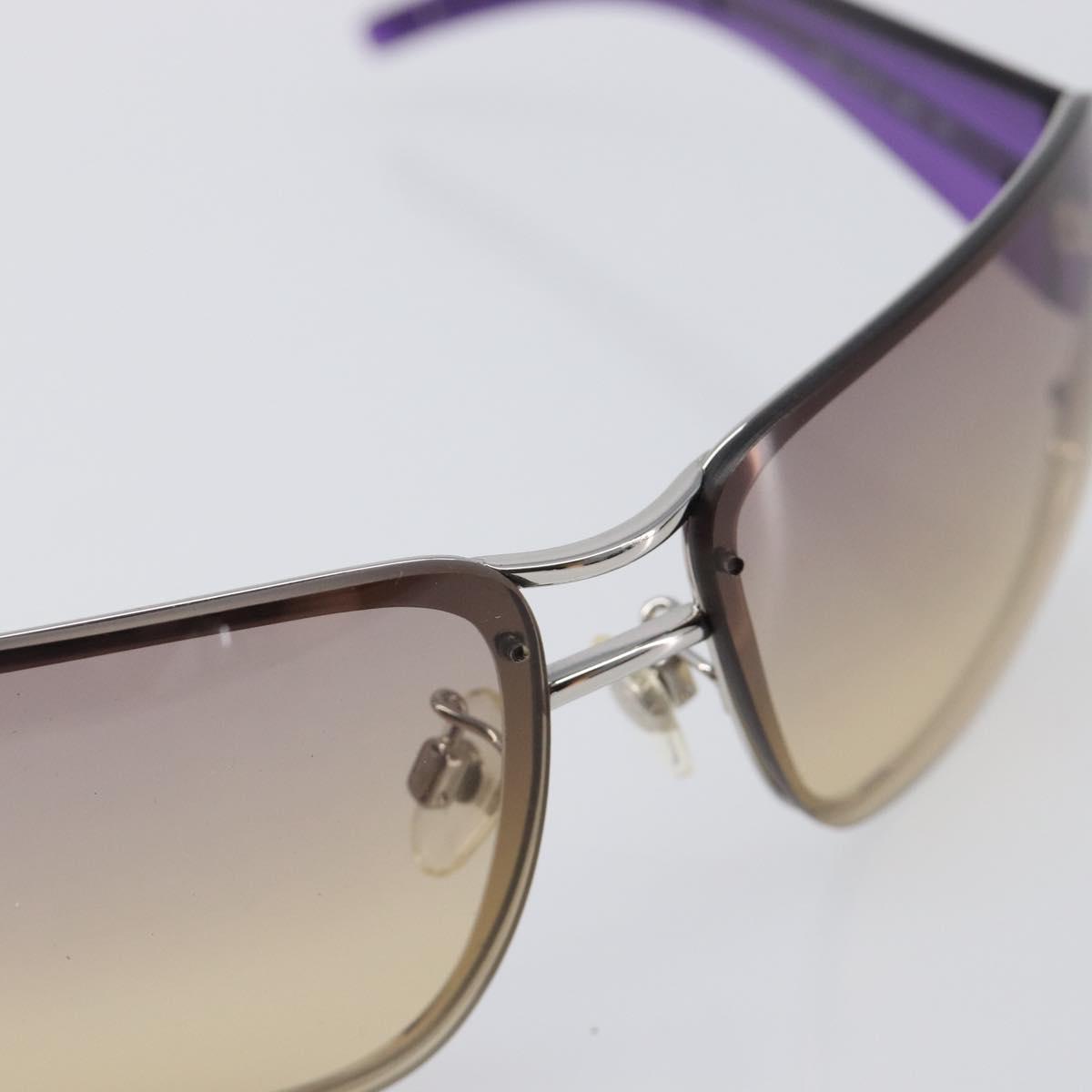CHANEL Sunglasses Plastic Purple Silver CC Auth BA15416