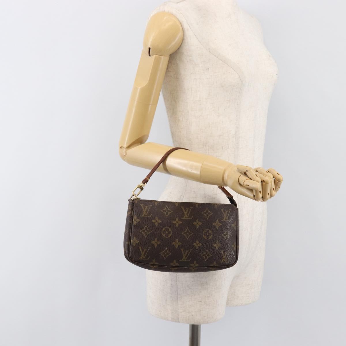 LOUIS VUITTON Monogram Pochette Accessoires Pouch M51980 LV Auth BA15426
