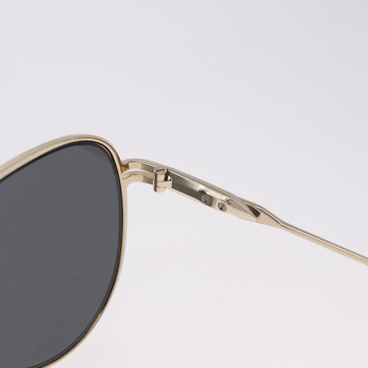 PRADA Sunglasses Metal Gold Black Auth BA15434