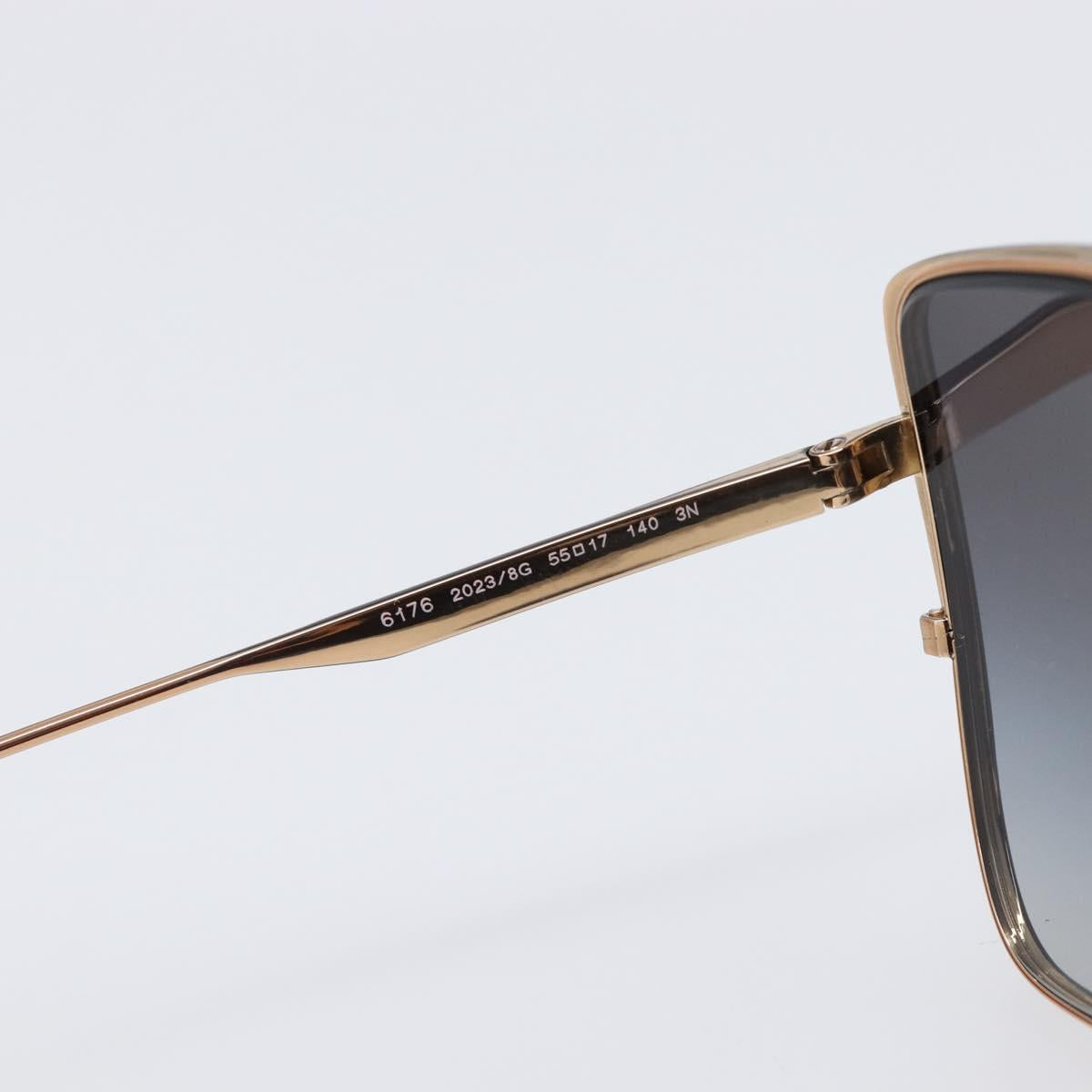 BVLGARI Sunglasses Plastic Black Gold Tone Auth BA15436V