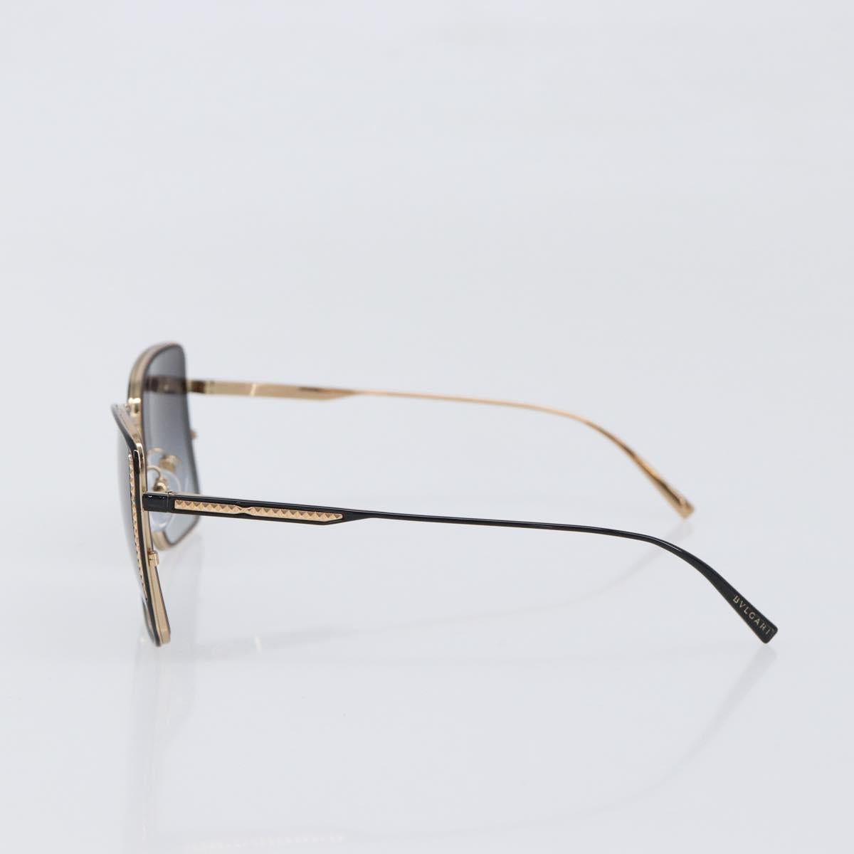 BVLGARI Sunglasses Plastic Black Gold Tone Auth BA15436V