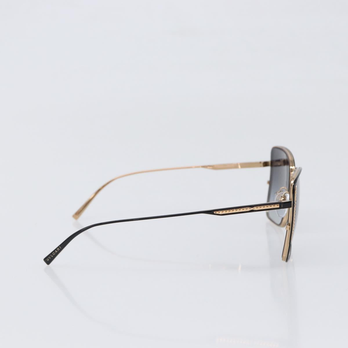 BVLGARI Sunglasses Plastic Black Gold Tone Auth BA15436V