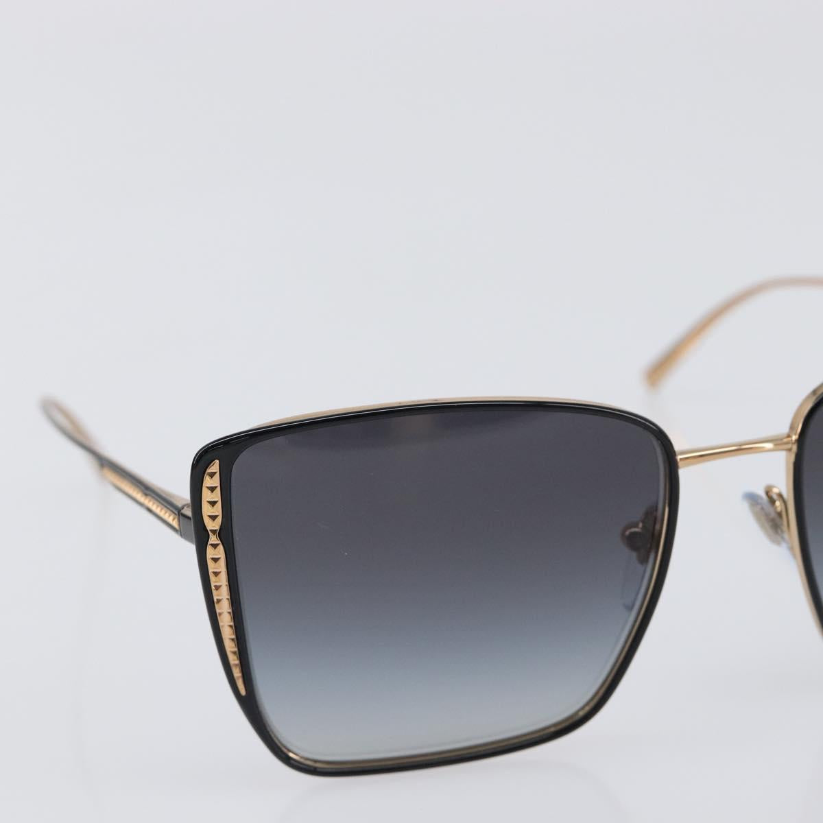 BVLGARI Sunglasses Plastic Black Gold Tone Auth BA15436V