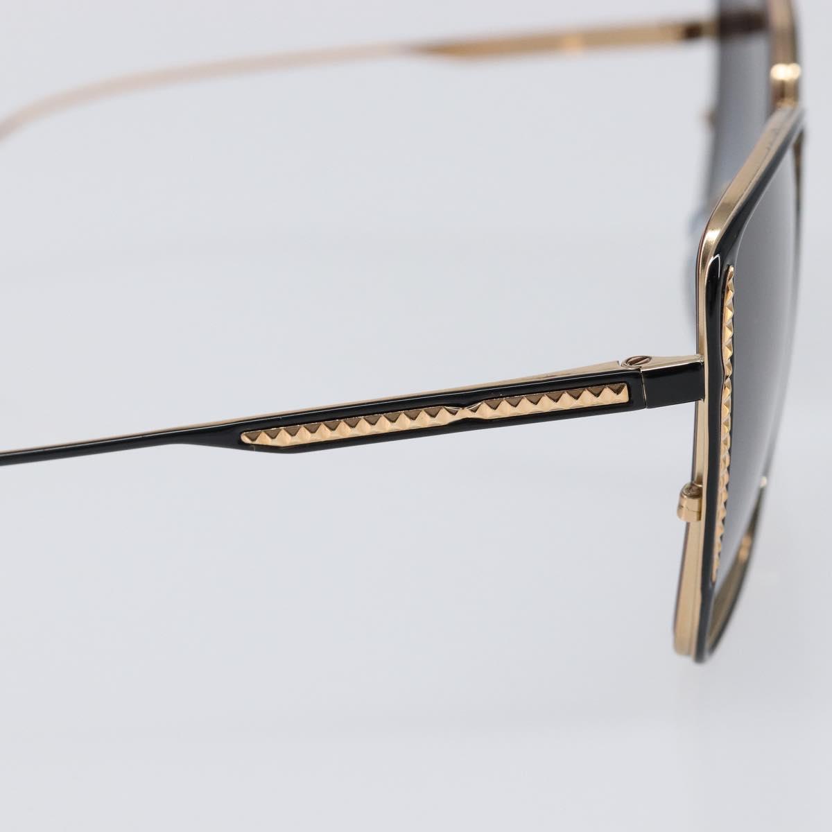BVLGARI Sunglasses Plastic Black Gold Tone Auth BA15436V