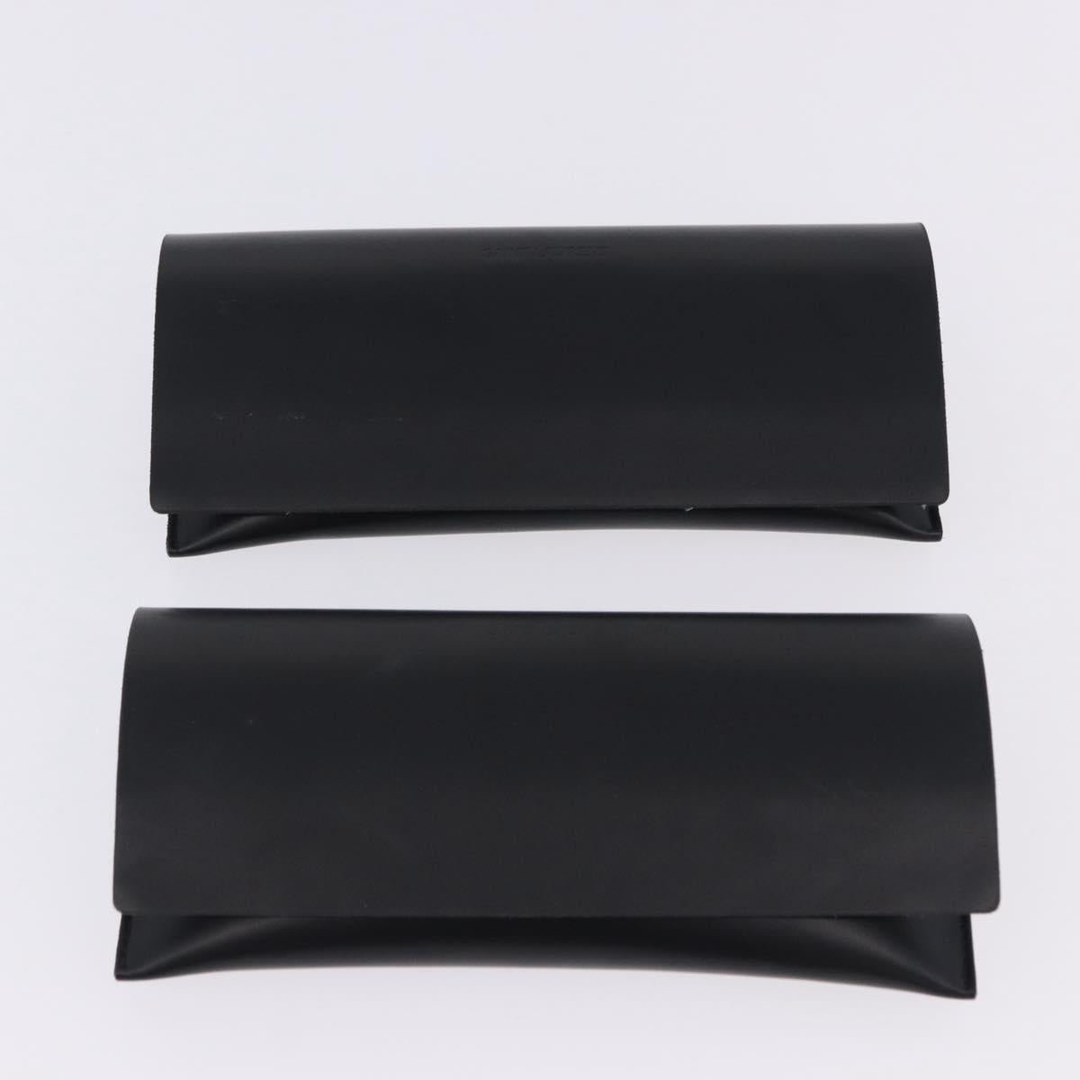 SAINT LAURENT Sunglasses Plastic 2 Set Brown Black Auth BA15438