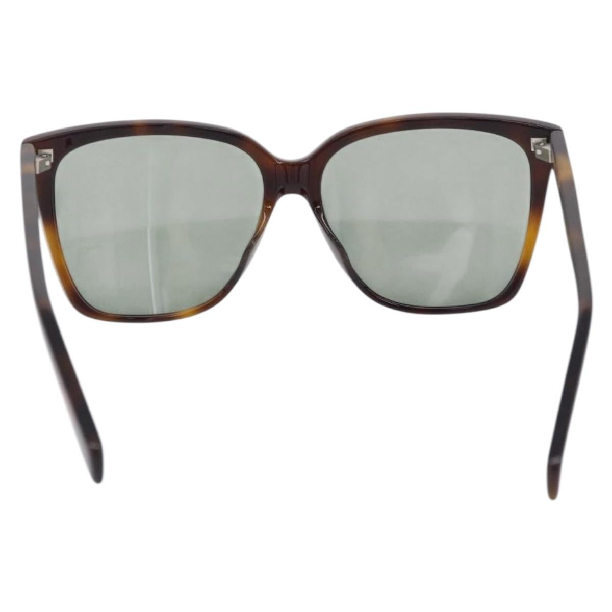 SAINT LAURENT Sunglasses Plastic 2 Set Brown Black Auth BA15438