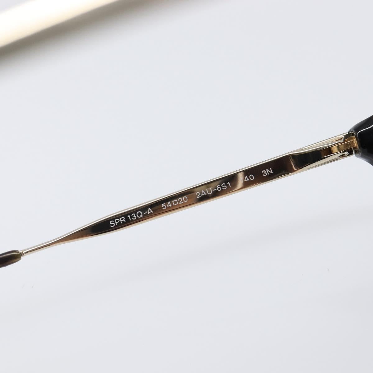 PRADA Sunglasses Plastic Black Gold Tone Auth BA15440