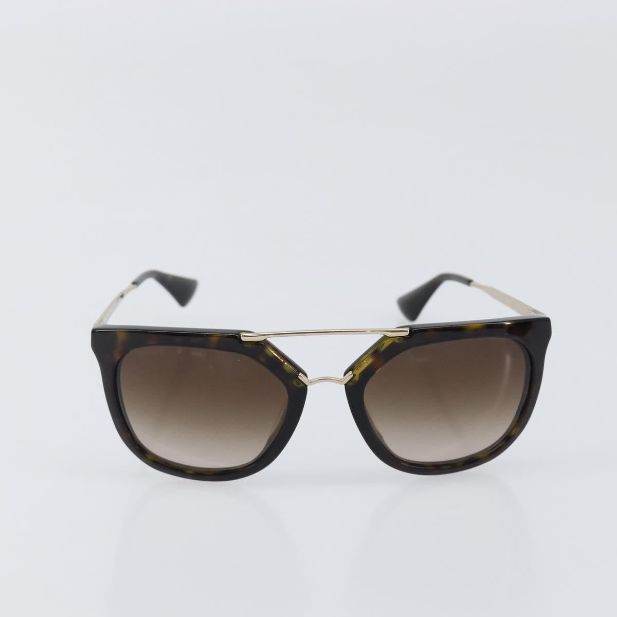 PRADA Sunglasses Plastic Black Gold Tone Auth BA15440