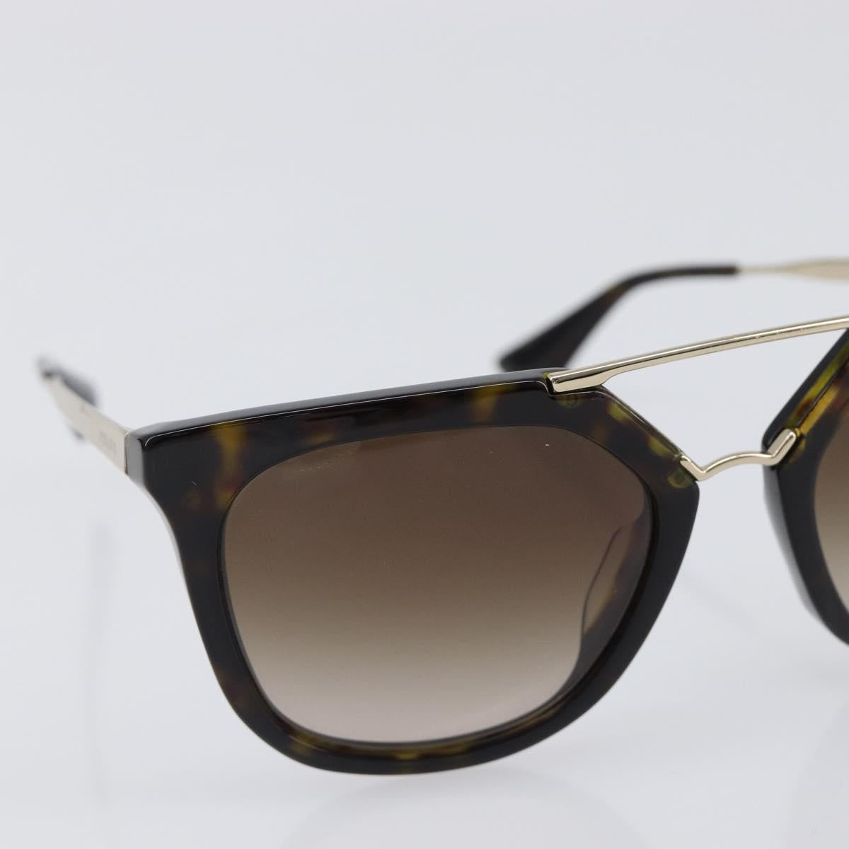 PRADA Sunglasses Plastic Black Gold Tone Auth BA15440