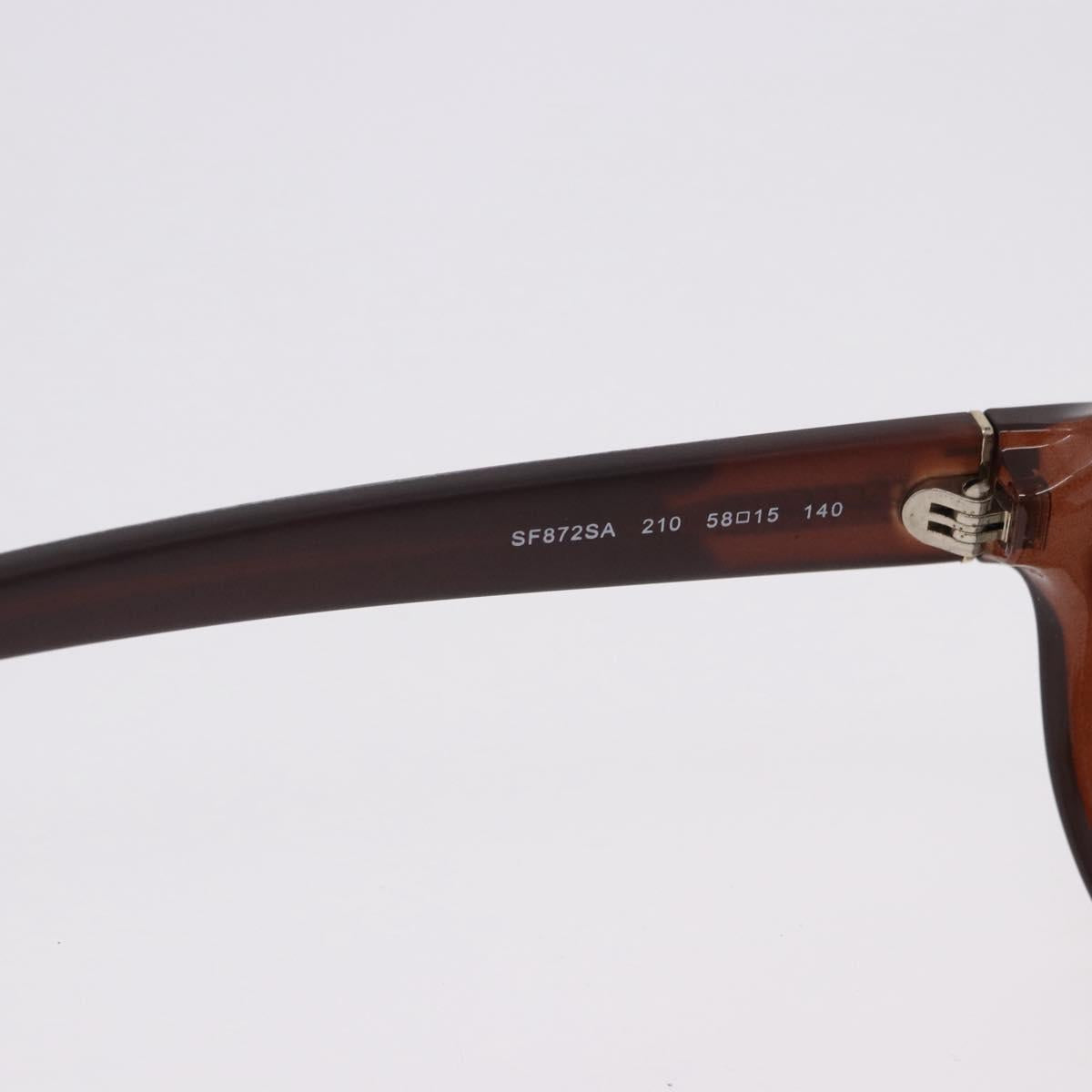 Salvatore Ferragamo Sunglasses Plastic Brown Gold Tone Auth BA15441V