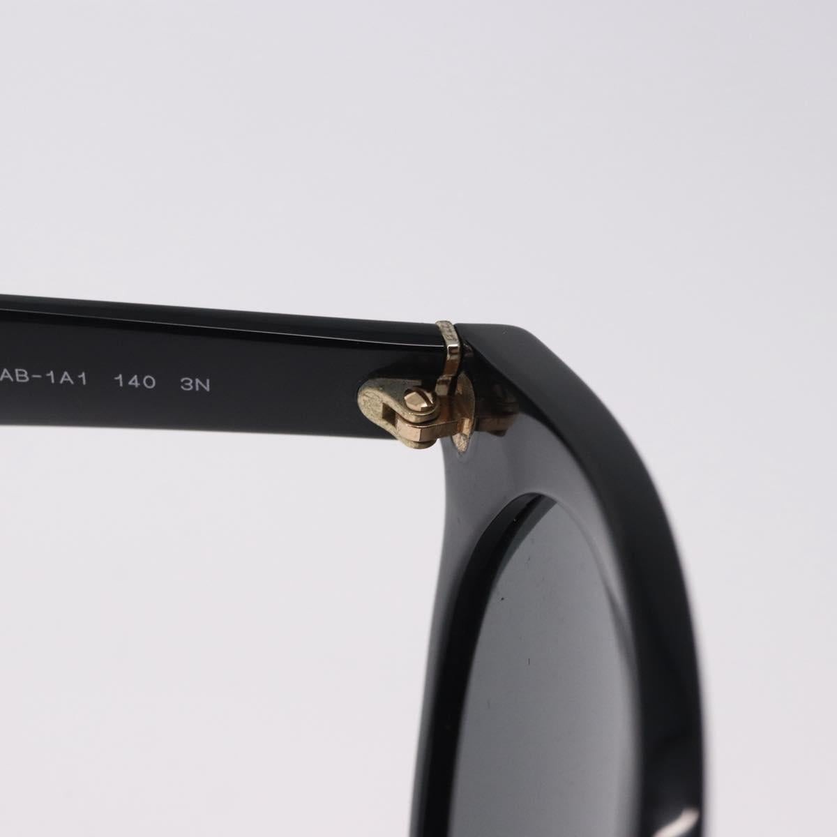 PRADA Sunglasses Plastic Black Gold Tone Auth BA15442