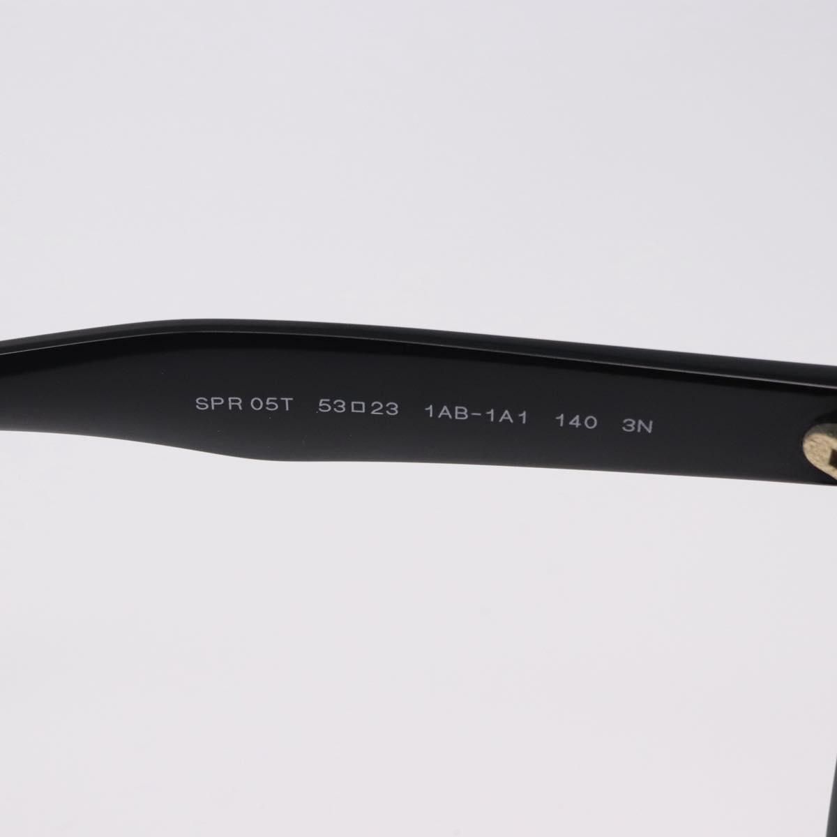 PRADA Sunglasses Plastic Black Gold Tone Auth BA15442