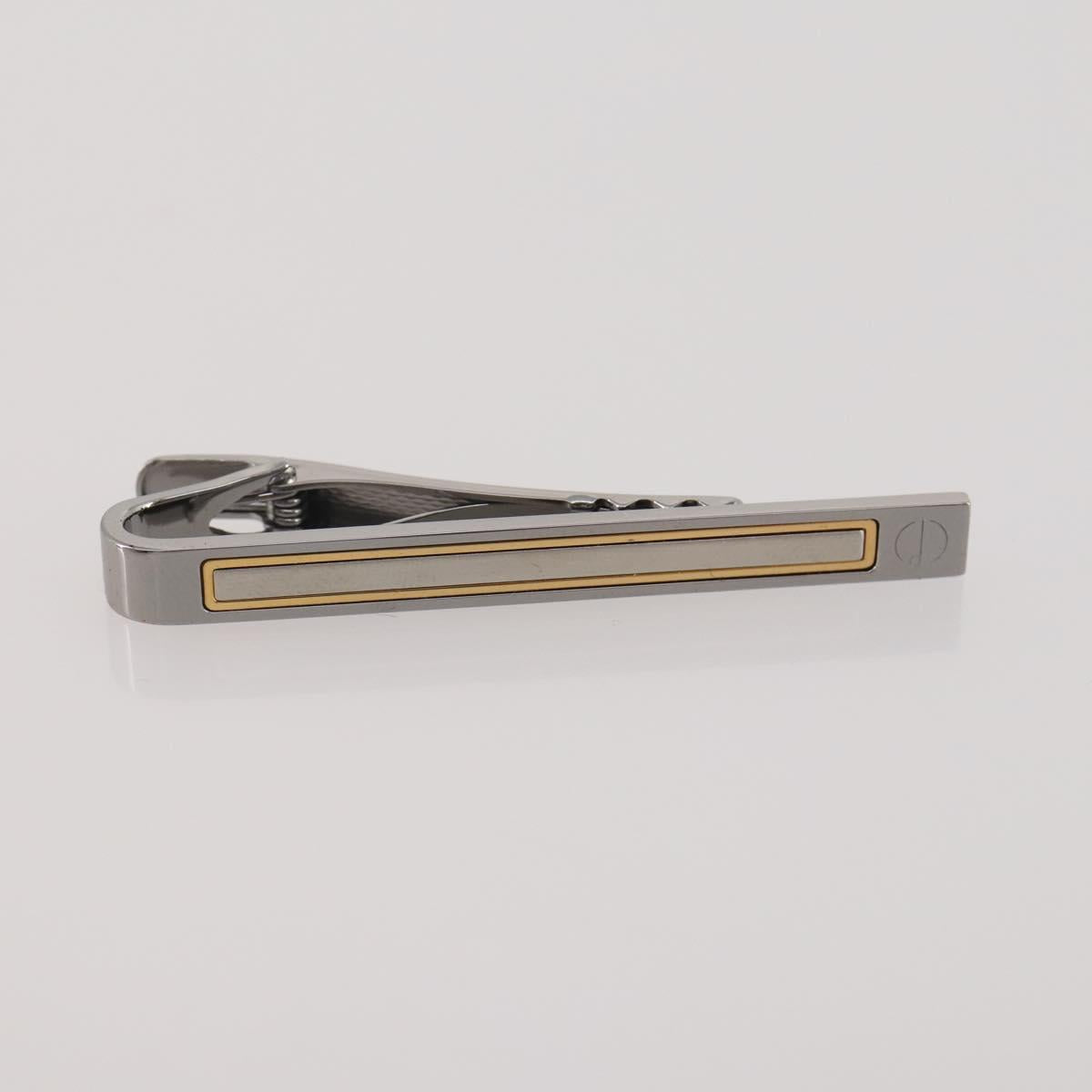 SAINT LAURENT dunhill Cuffs Tie Pin Metal 4 Set Gold Tone Silver Auth BA15443