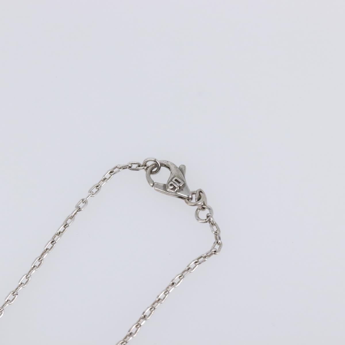 DOLCE&GABBANA Rosary Necklace Metal Silver Green Auth BA15444V