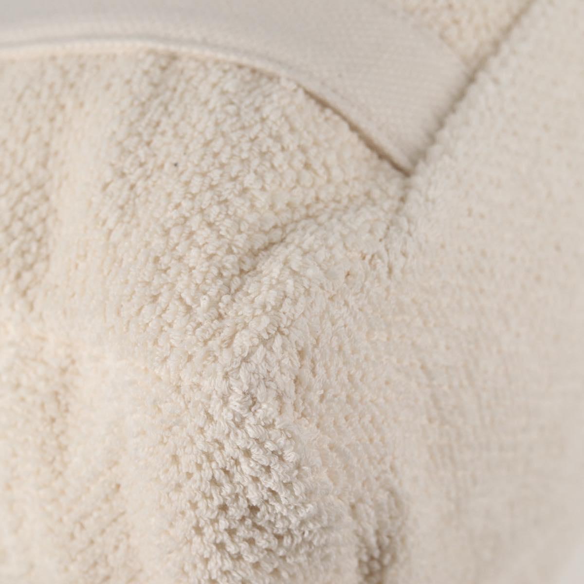 CHANEL COCO Mark Boston Bag Pile White Silver CC Auth BA1544AM