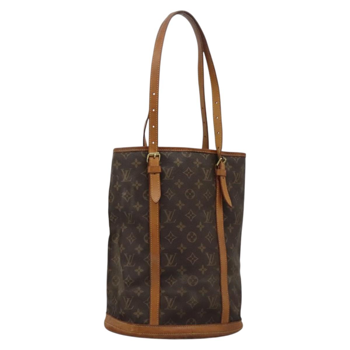 LOUIS VUITTON Monogram Bucket GM Shoulder Bag M42236 LV Auth BA1545