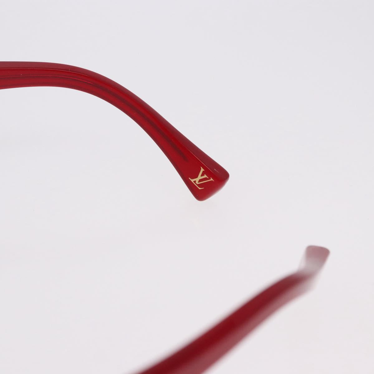 LOUIS VUITTON Spouson GM Sunglasses Plastic Red Gold Tone Z0076E LV Auth BA15450