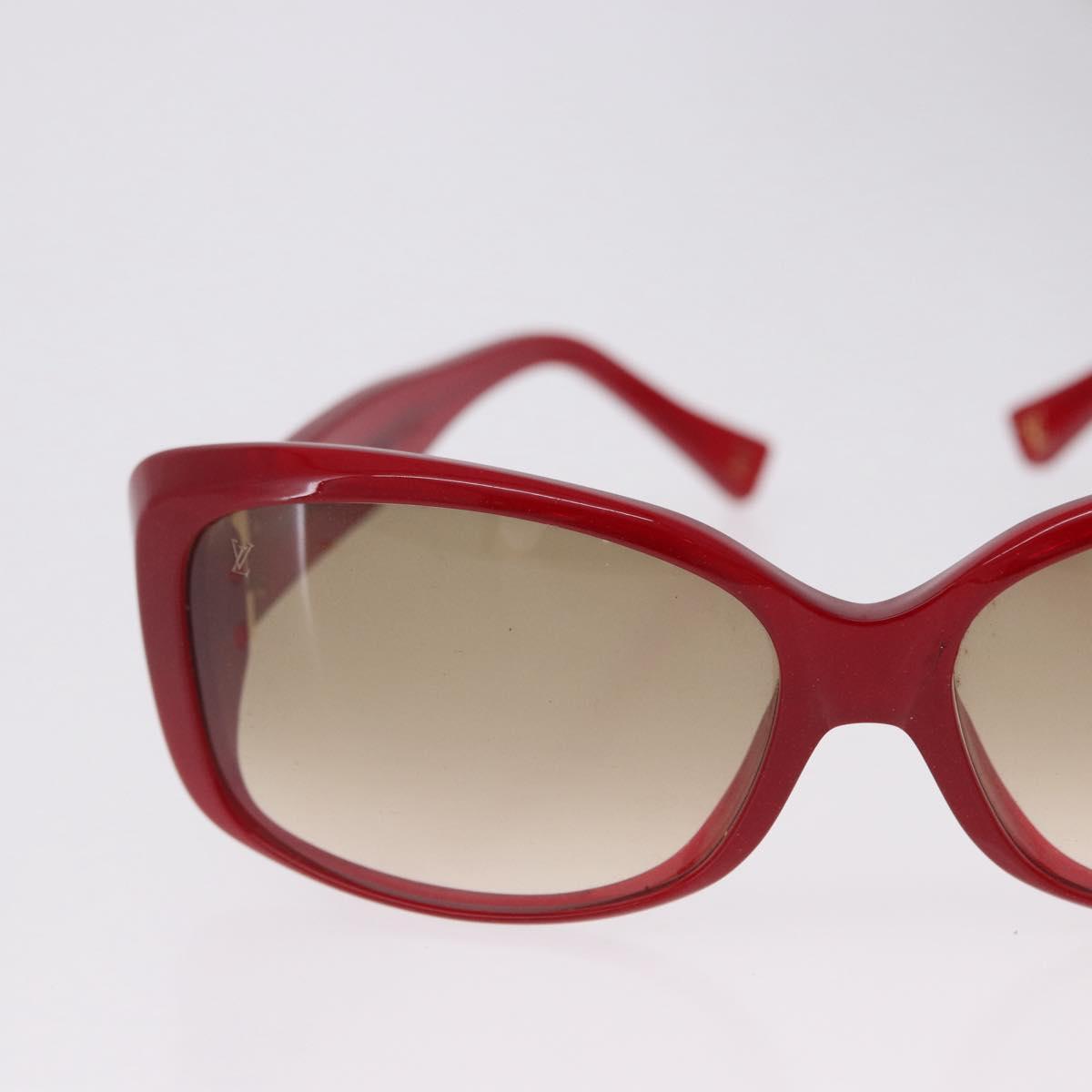 LOUIS VUITTON Spouson GM Sunglasses Plastic Red Gold Tone Z0076E LV Auth BA15450