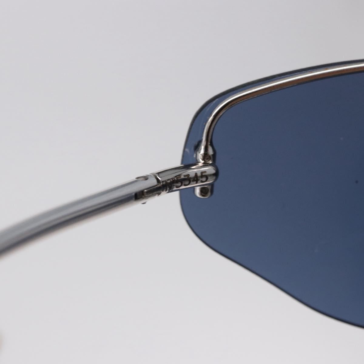 LOUIS VUITTON LV Cup 2000 Sunglasses Metal Blue Silver LV Auth BA15455V