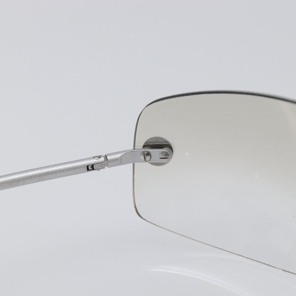 CHANEL Rimless Sunglasses Metal Silver CC Auth BA15458