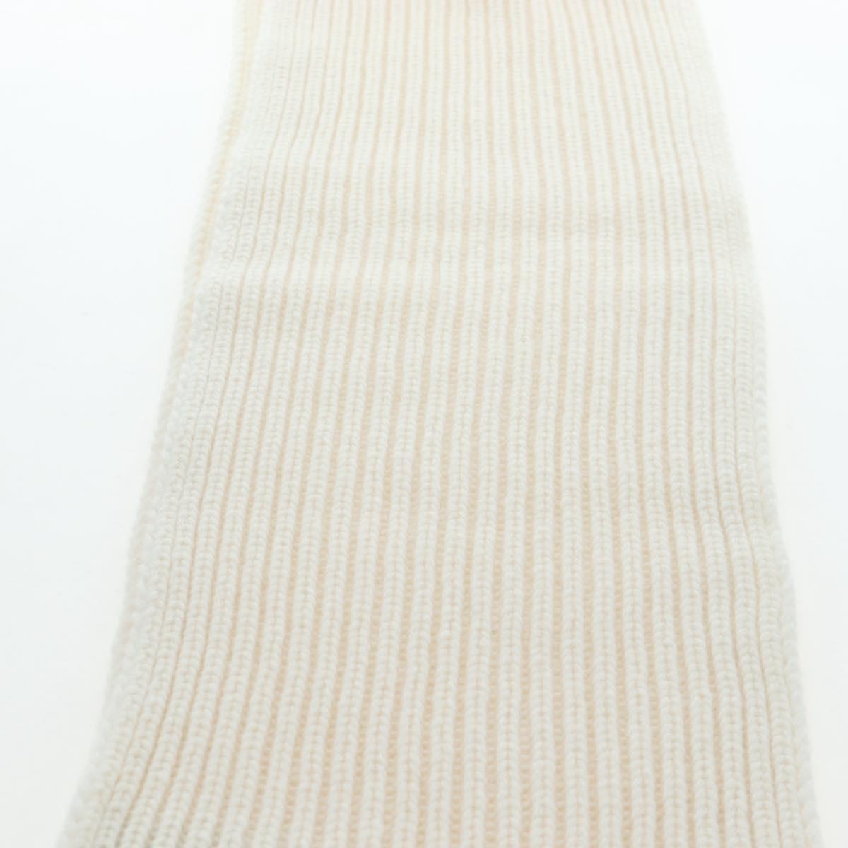 GUCCI Scarf Cashmere Ivory Gold Tone 773426 Auth BA15459V