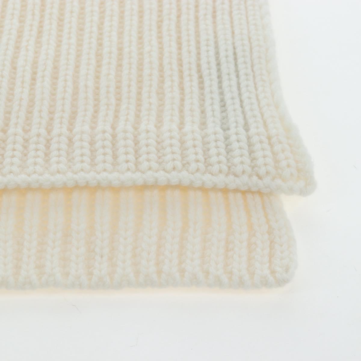 GUCCI Scarf Cashmere Ivory Gold Tone 773426 Auth BA15459V