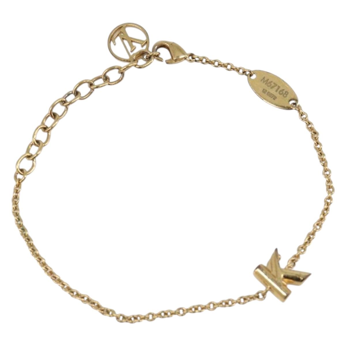 LOUIS VUITTON LV&ME K GP Bracelet Metal Gold Tone M67168 LV Auth BA15461V