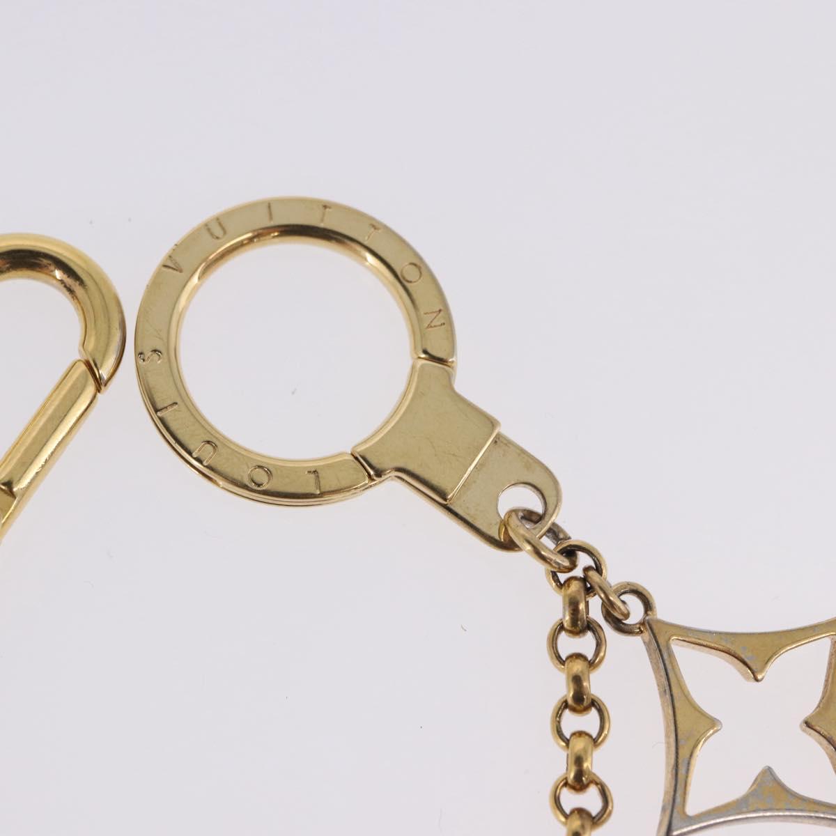 LOUIS VUITTON Fleur de Monogram Charm Metal Gold Tone LV Auth BA15463