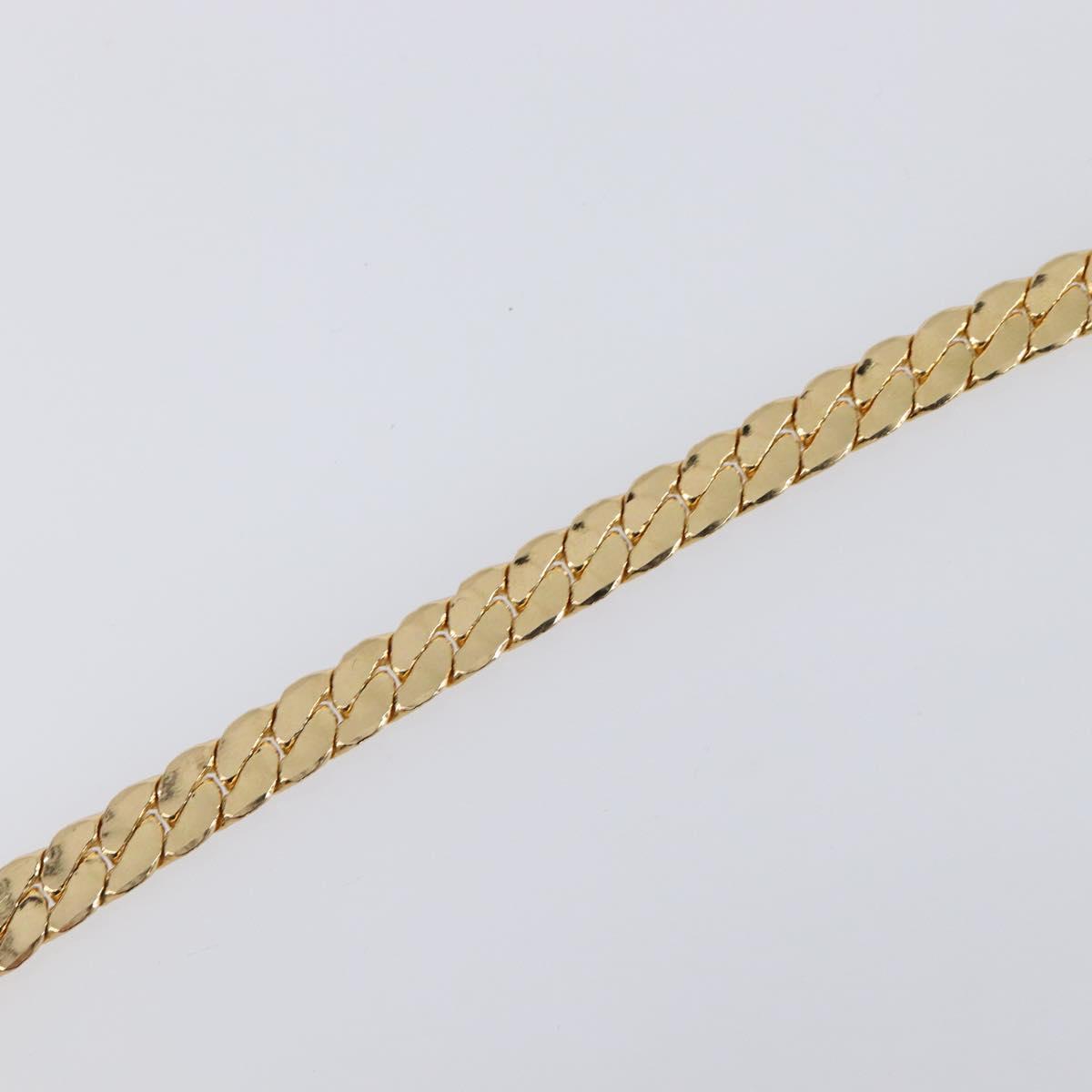 Christian Dior Necklace Metal Gold Tone Auth BA15466V