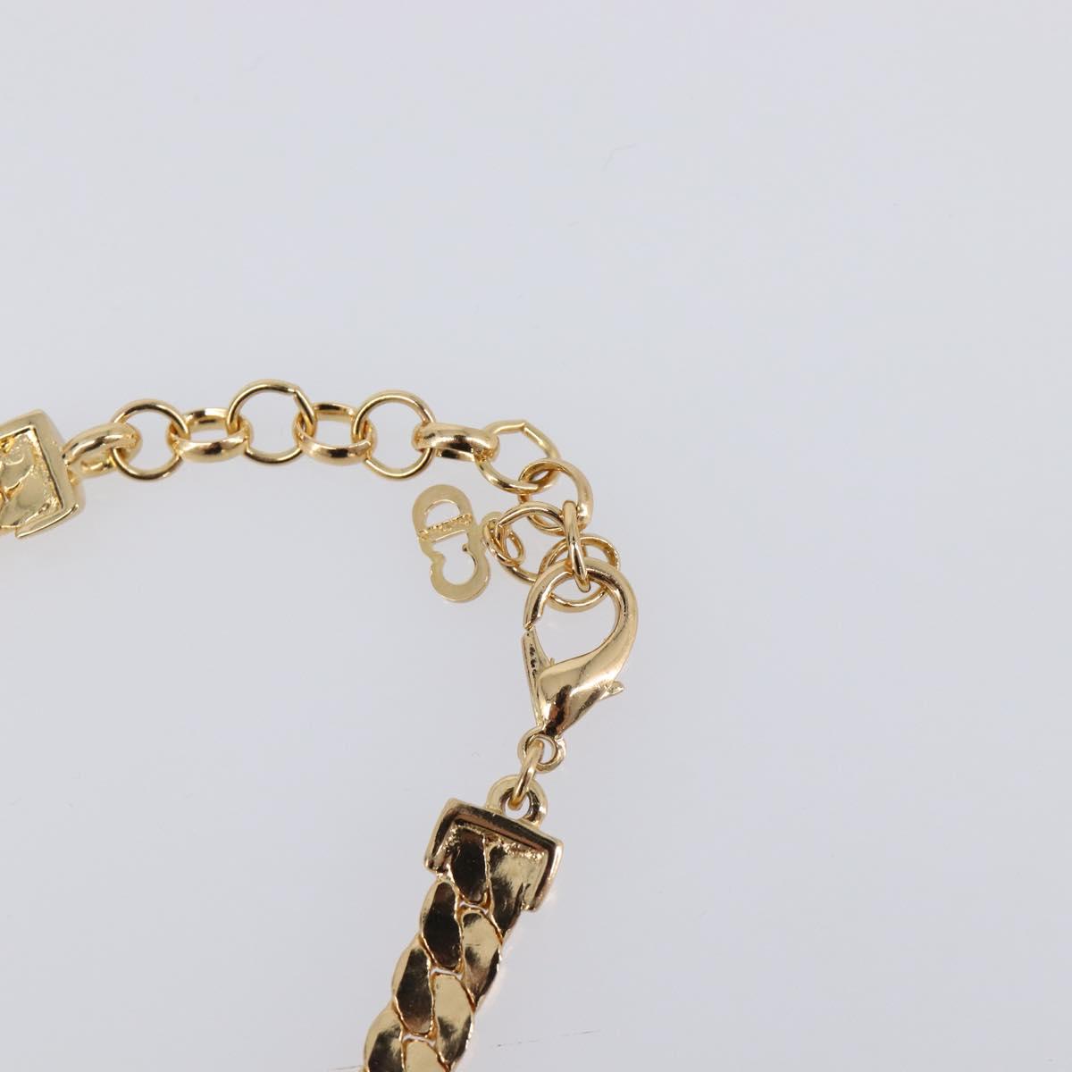 Christian Dior Necklace Metal Gold Tone Auth BA15466V