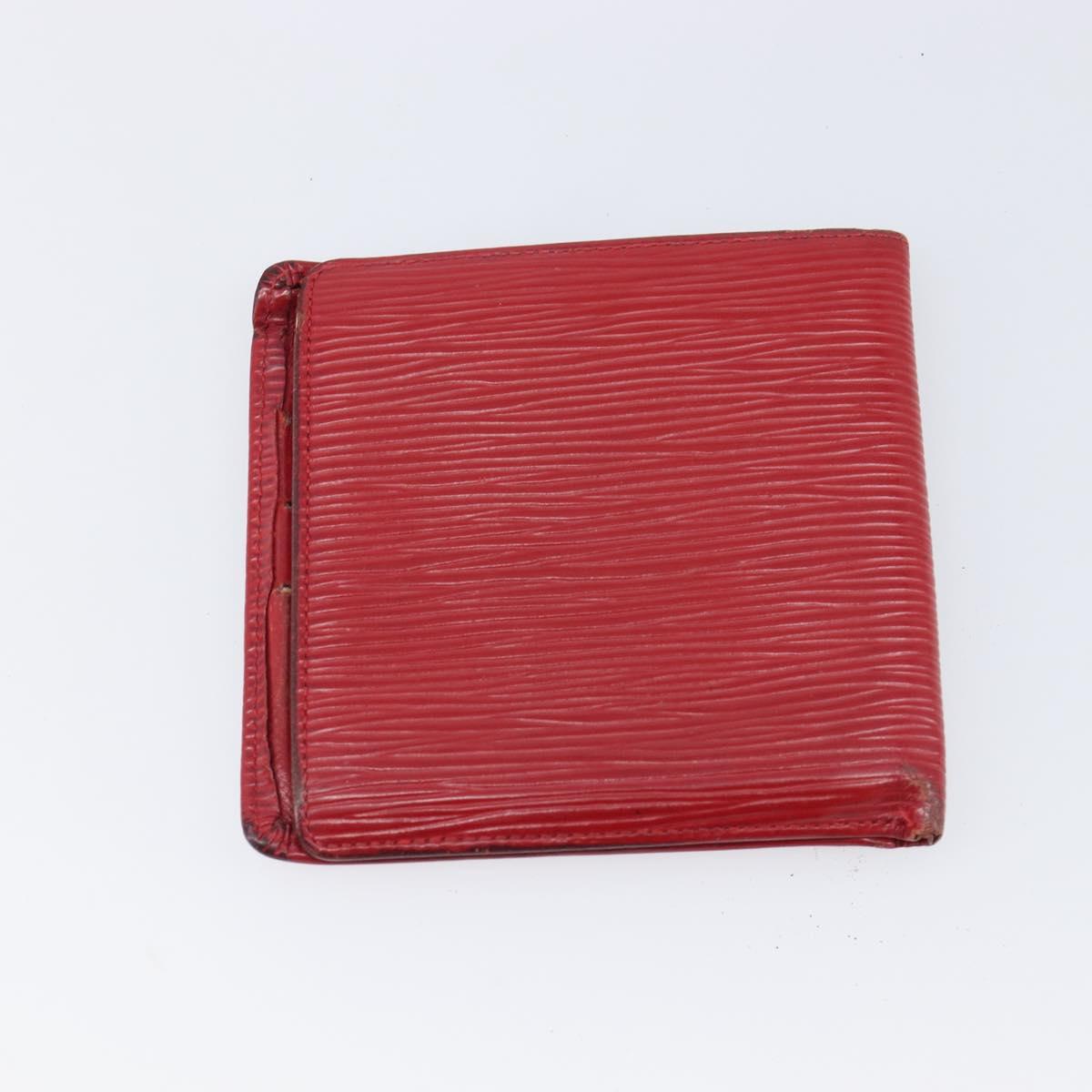 LOUIS VUITTON Epi Wallet 5 Set Red Black Blue LV Auth BA15467