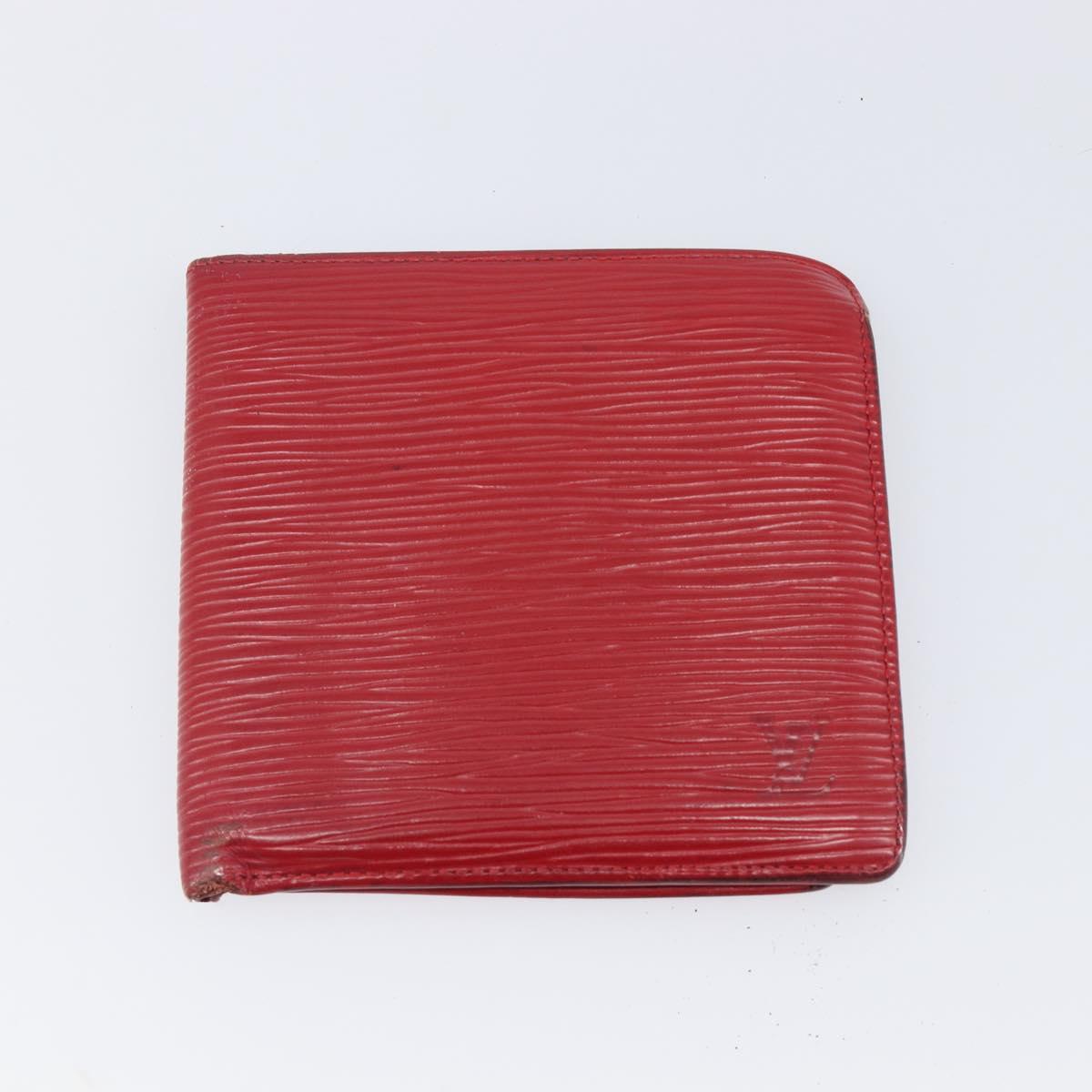 LOUIS VUITTON Epi Wallet 5 Set Red Black Blue LV Auth BA15467